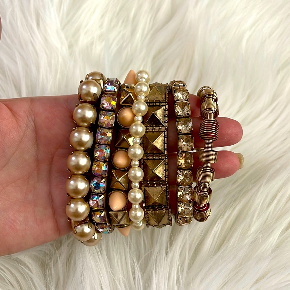 Bundle of 20 Cute Bracelets | Leather, Pearl, Studs